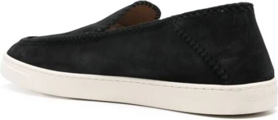 Giorgio Armani Zwarte Sneakers met Vlechtdetails Black Heren