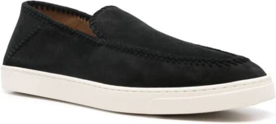 Giorgio Armani Zwarte Sneakers met Vlechtdetails Black Heren