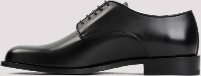 Giorgio Armani Zwarte Veterschoenen Amandel Teen Black Heren