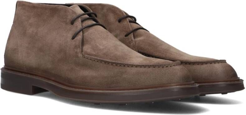 Giorgio Beige Suède Veterschoenen Beige Heren