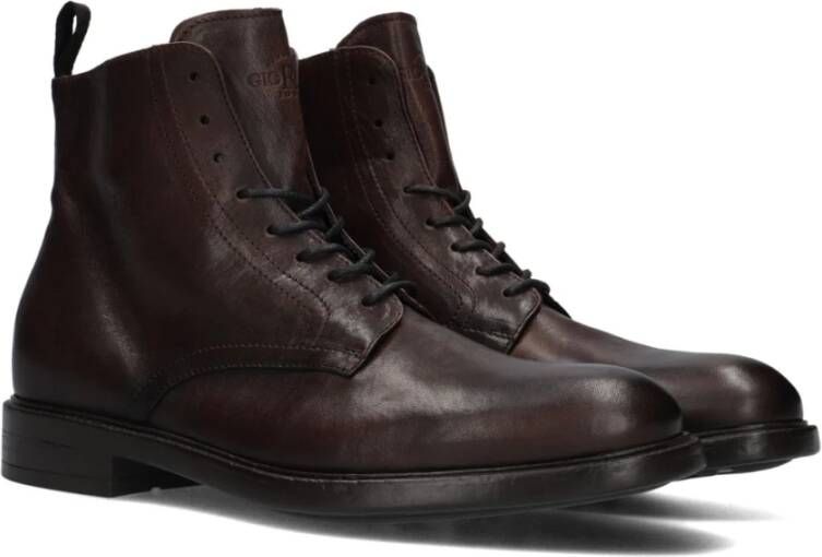 Giorgio Zwarte Veterschoenen voor Heren Black Heren