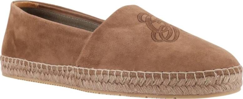 Giorgio Suede Loafer met Geborduurd Logo Brown Heren