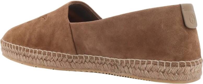 Giorgio Suede Loafer met Geborduurd Logo Brown Heren