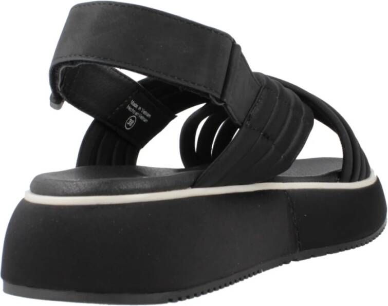 Gioseppo Stijlvolle Platte Sandalen voor Vrouwen Black Dames