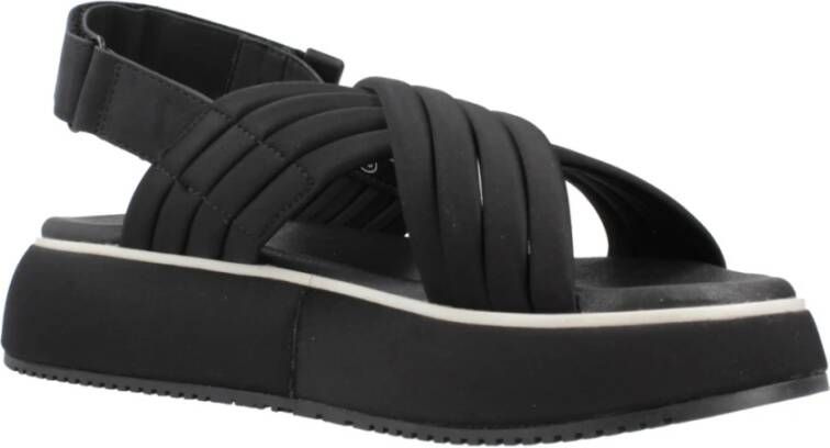 Gioseppo Stijlvolle Platte Sandalen voor Vrouwen Black Dames