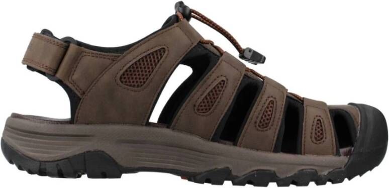 Gioseppo Casual Velcro Sandalen voor Mannen Brown Heren