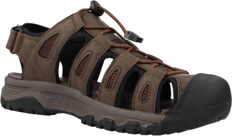 Gioseppo Casual Velcro Sandalen voor Mannen Brown Heren