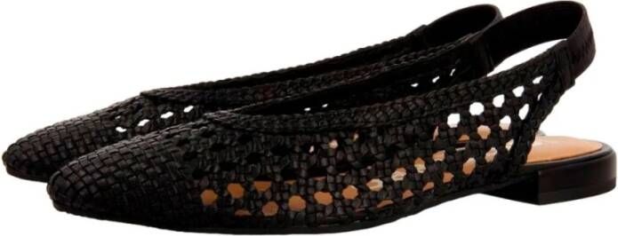 Gioseppo Gevlochten Leren Ballet Flats voor Vrouwen Black Dames