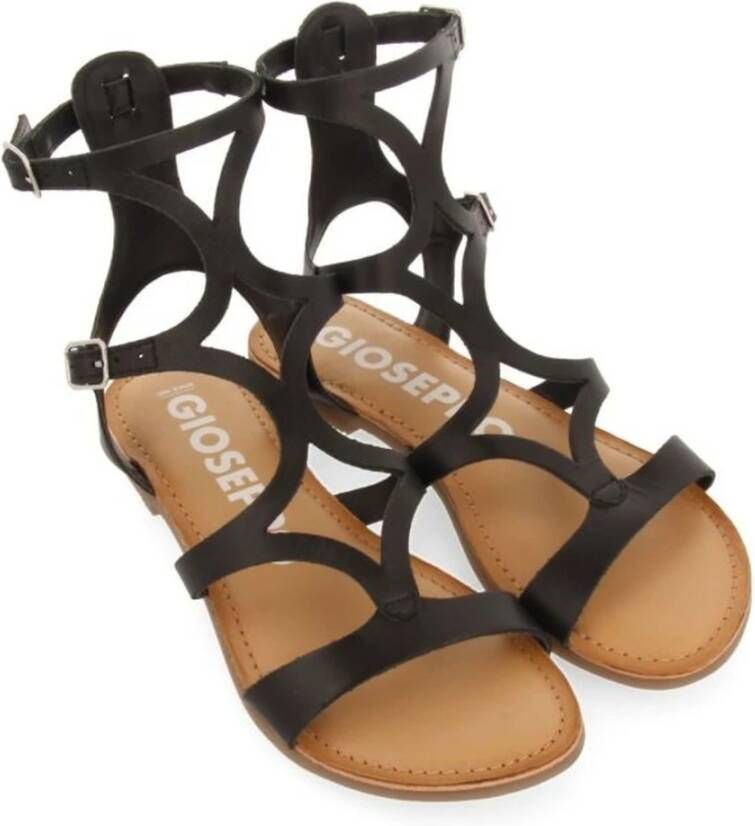 Gioseppo Platte Sandalen Black Dames