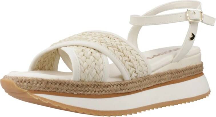 Gioseppo Platte sandalen voor vrouwen White Dames