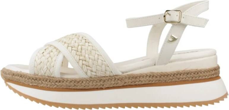 Gioseppo Platte sandalen voor vrouwen White Dames