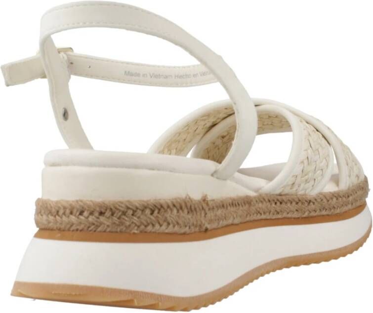 Gioseppo Platte sandalen voor vrouwen White Dames