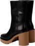 Gioseppo Ankle Boots Heeled Boots Beige Black Dames - Thumbnail 5