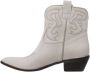 Gisel Moire Witte Leren Cowboy Laarzen White Dames - Thumbnail 2