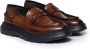 Giuliano Galiano Bruin Leren Loafers Klassieke Stijl Brown Heren - Thumbnail 2