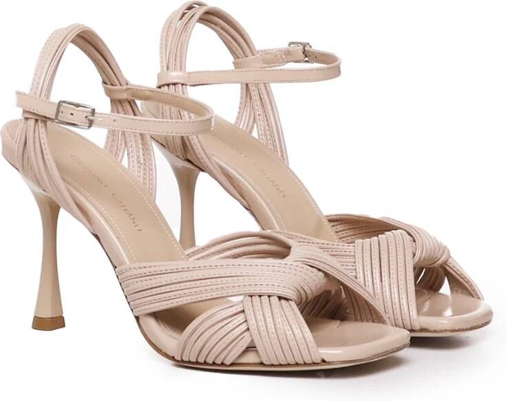 Giuliano Galiano Gedrapeerde Nude Sandalen Beige Dames