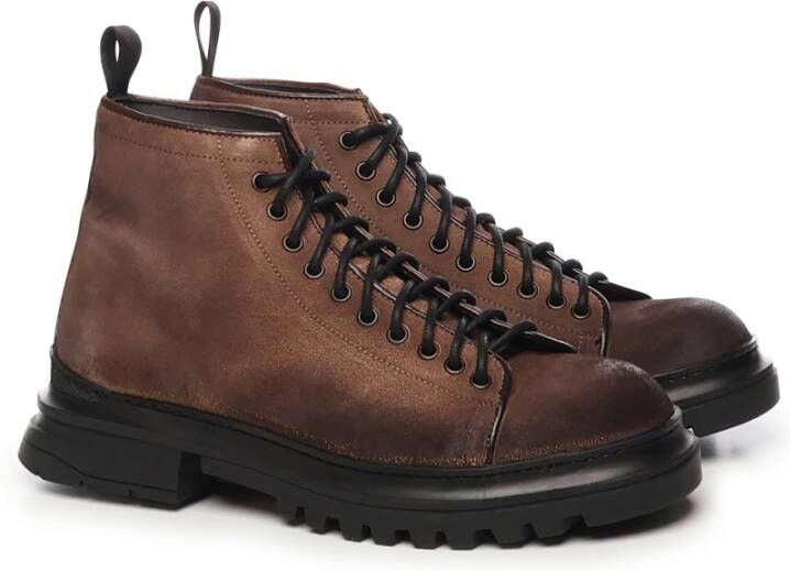 Giuliano Galiano Italiaanse Tabakkleurige Veterschoenen Brown Heren