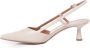 Giuliano Galiano Leren Slingback Pumps met Geometrische Hak Pink Dames - Thumbnail 4