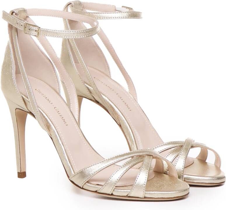 Giuliano Galiano Platinum High Heel Sandalen Beige Dames