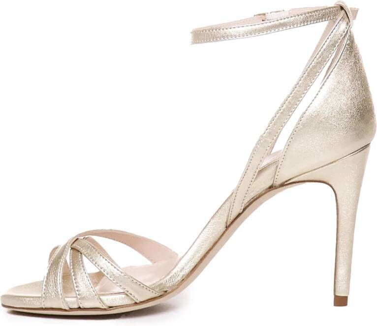 Giuliano Galiano Platinum High Heel Sandalen Beige Dames