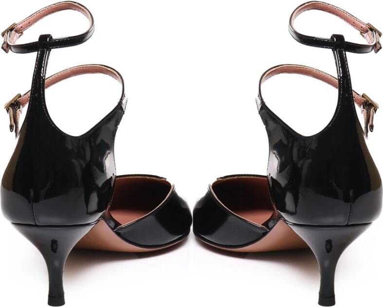 Giuliano Galiano Zwarte Lakleren Platte Schoenen Black Dames