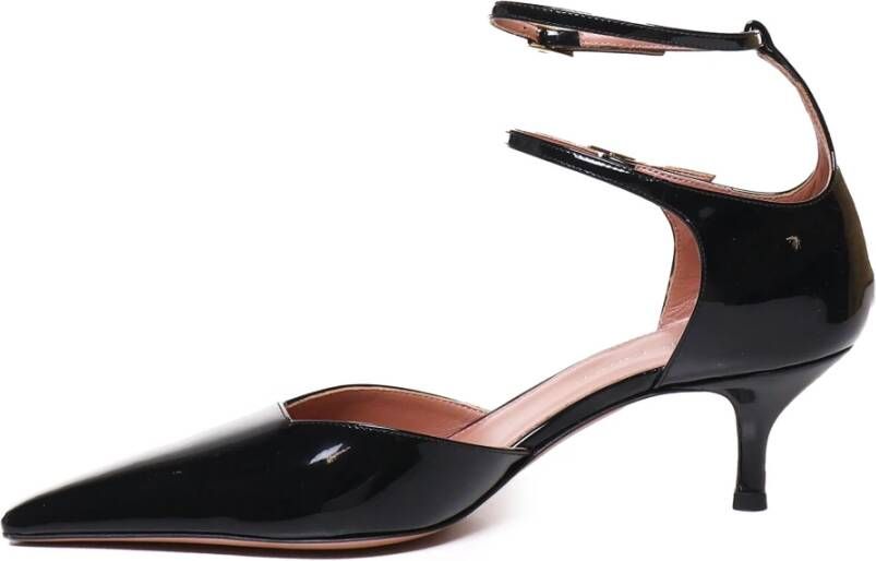 Giuliano Galiano Zwarte Lakleren Platte Schoenen Black Dames