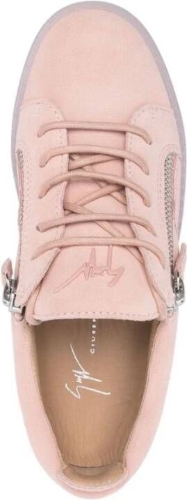 giuseppe zanotti Beige Gesloten Platte Sneakers Stijlvol Comfort Beige Dames