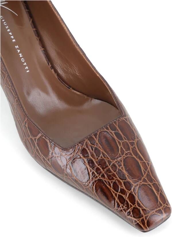 giuseppe zanotti Bruin Leren Hakken Pumps Brown Dames