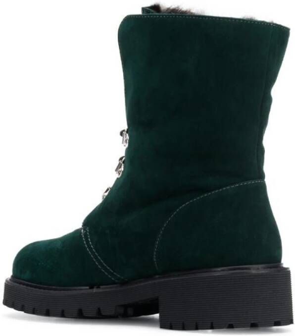 giuseppe zanotti Elegante Groene Enkellaarzen Green Dames