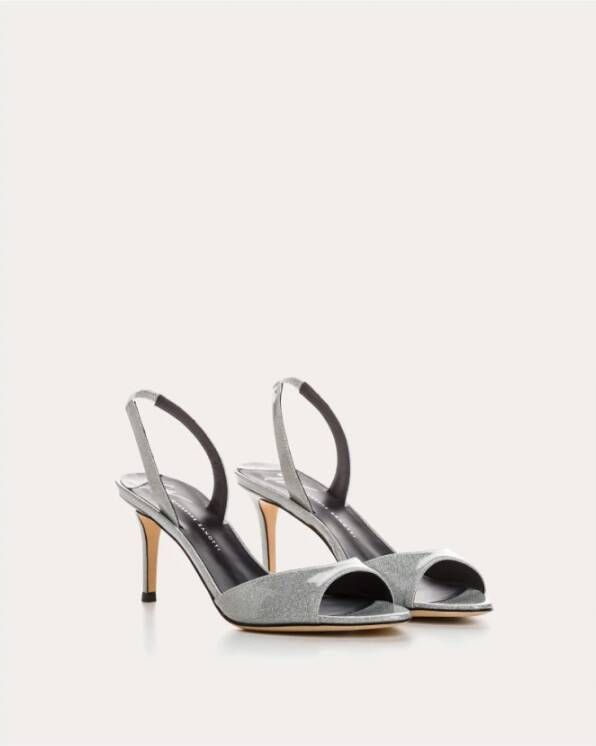 giuseppe zanotti Glitter Leren Sandalen met Hak Gray Dames