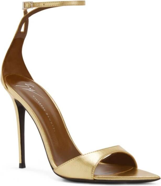 giuseppe zanotti Gouden open teen stiletto sandalen Yellow Dames