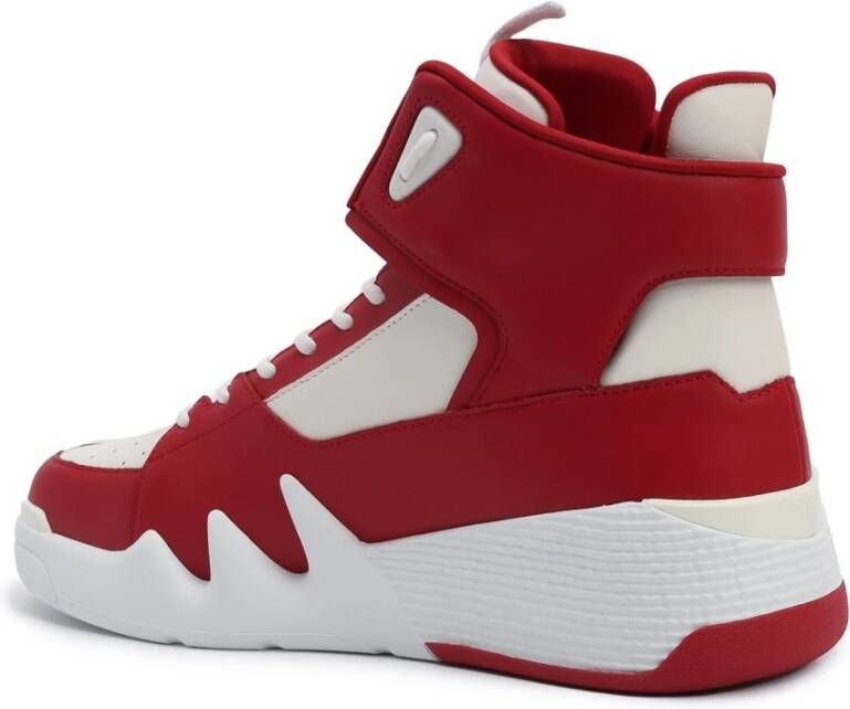 giuseppe zanotti Hoge Sneakers met Geperforeerd Detail Red Heren