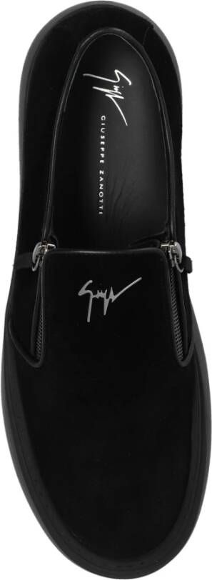 giuseppe zanotti Instappers met logo Black Heren