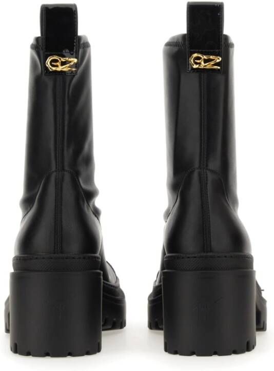 giuseppe zanotti Italiaanse Bikerlaarzen Polyurethaan Polyester Mix Black Dames