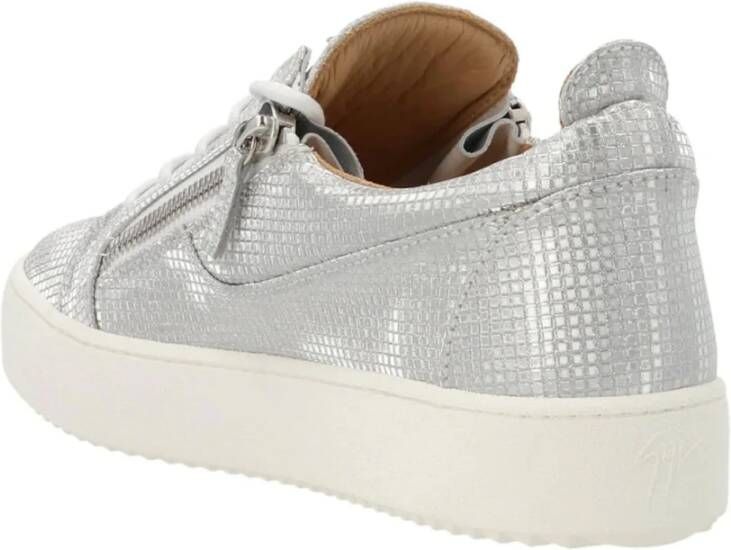 giuseppe zanotti London Sneakers met Zijrits Sluiting Gray Dames