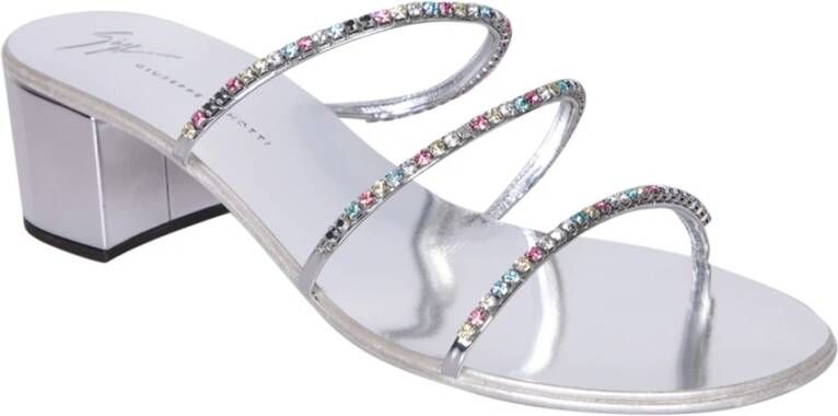 giuseppe zanotti Metallic Sandalen voor Vrouwen Gray Dames