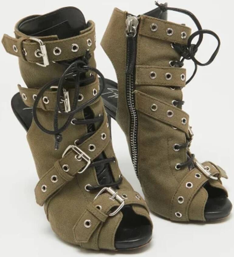 Giuseppe Zanotti Pre-owned Canvas boots Green Dames