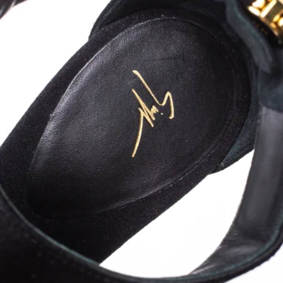 Giuseppe Zanotti Pre-owned Canvas sandals Black Dames