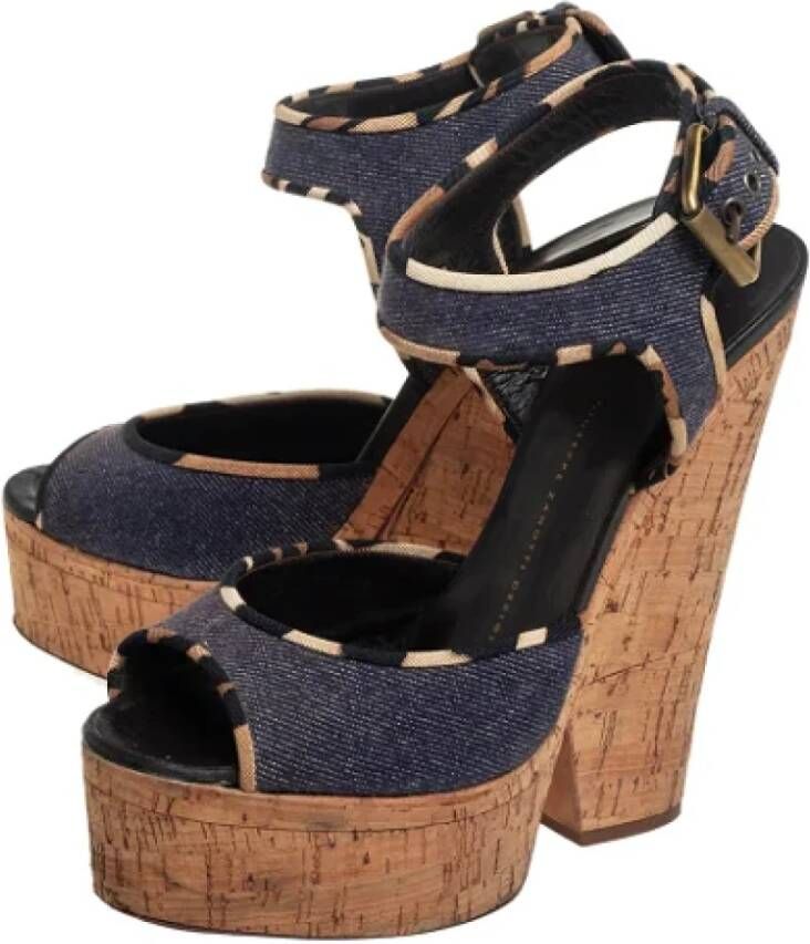 Giuseppe Zanotti Pre-owned Denim sandals Blue Dames