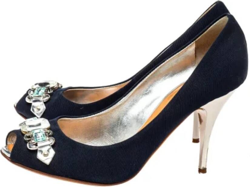 Giuseppe Zanotti Pre-owned Fabric heels Blue Dames