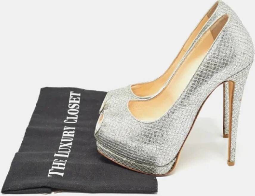 Giuseppe Zanotti Pre-owned Fabric heels Gray Dames