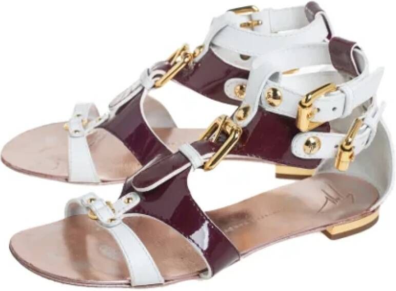 Giuseppe Zanotti Pre-owned Fabric sandals White Dames