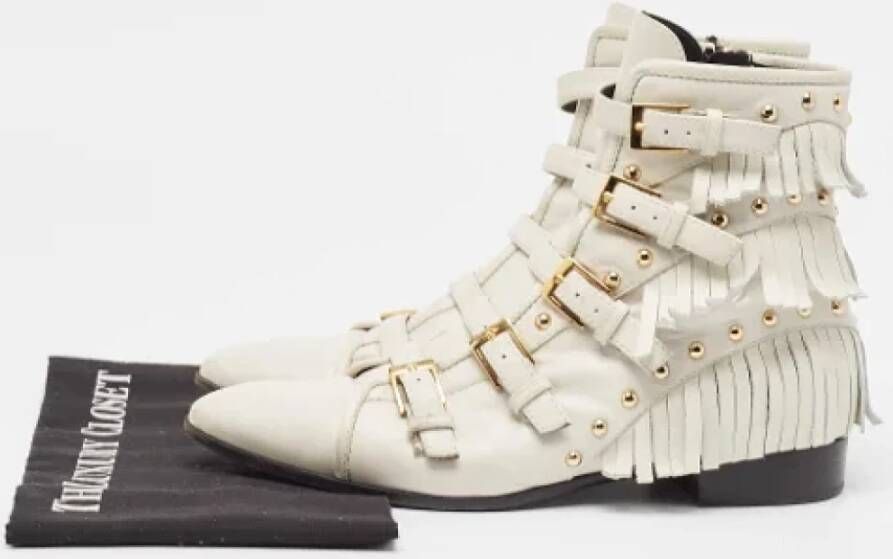 Giuseppe Zanotti Pre-owned Leather boots Beige Dames