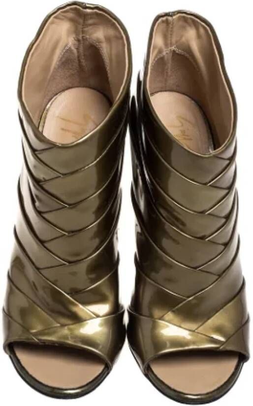 Giuseppe Zanotti Pre-owned Leather boots Green Dames