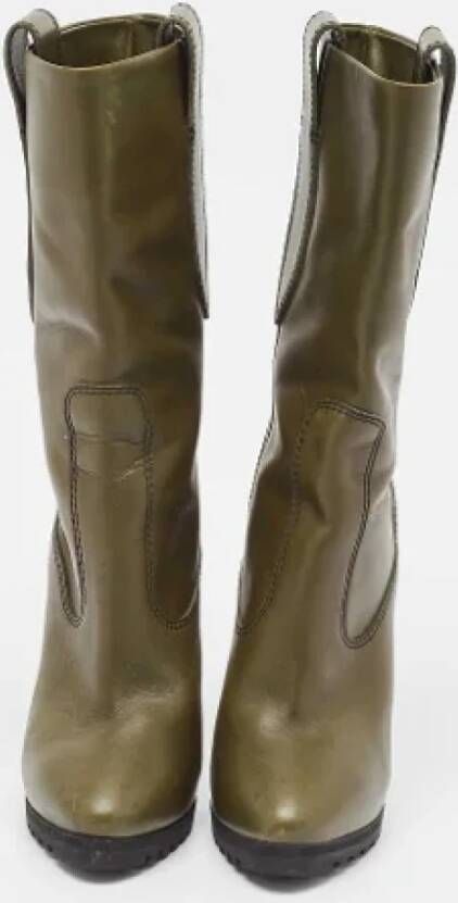 Giuseppe Zanotti Pre-owned Leather boots Green Dames