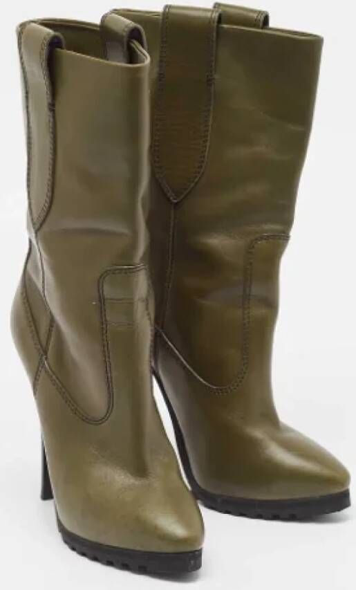 Giuseppe Zanotti Pre-owned Leather boots Green Dames