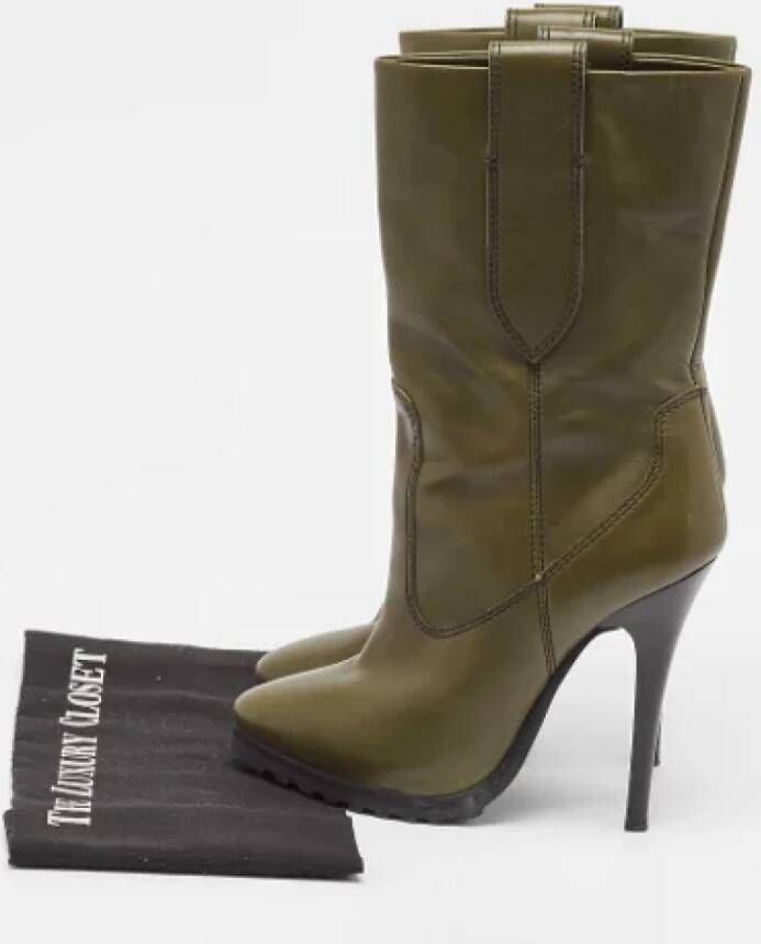 Giuseppe Zanotti Pre-owned Leather boots Green Dames