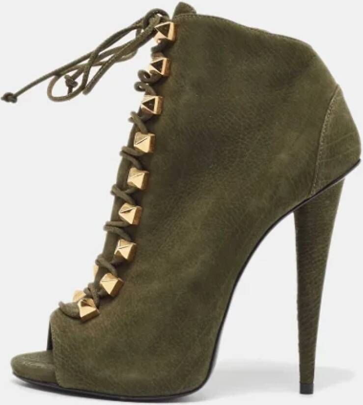 Giuseppe Zanotti Pre-owned Leather boots Green Dames