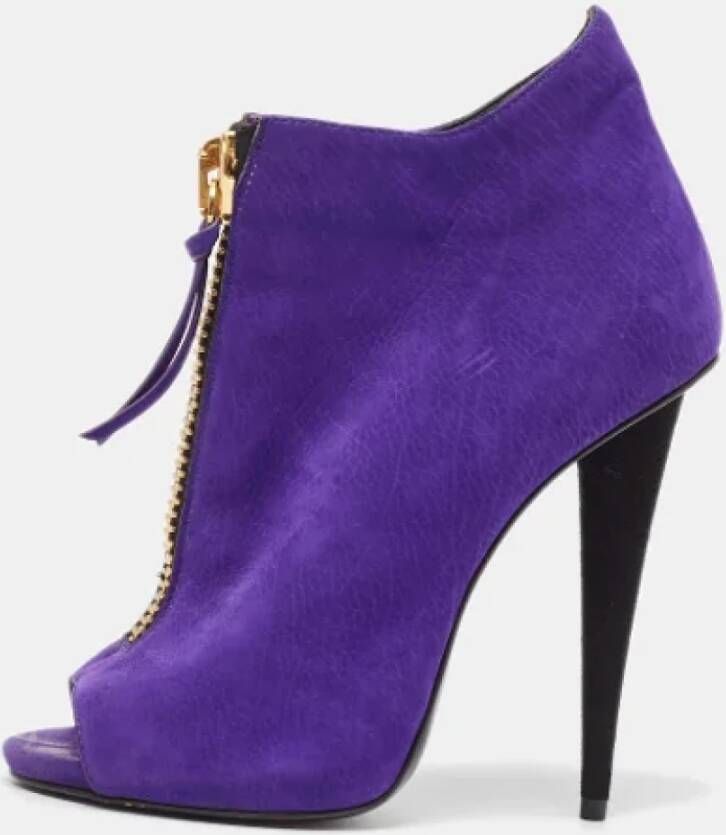 Giuseppe Zanotti Pre-owned Leather boots Purple Dames