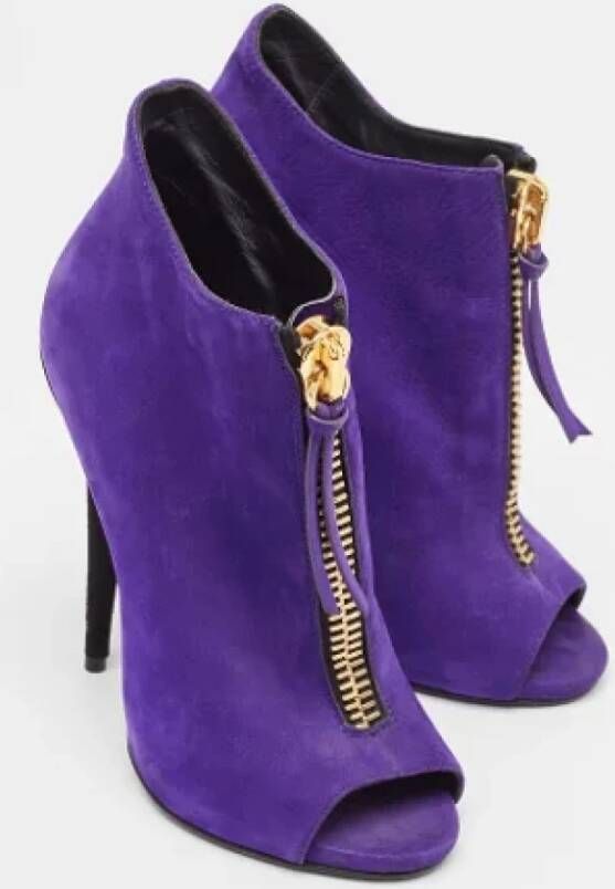 Giuseppe Zanotti Pre-owned Leather boots Purple Dames